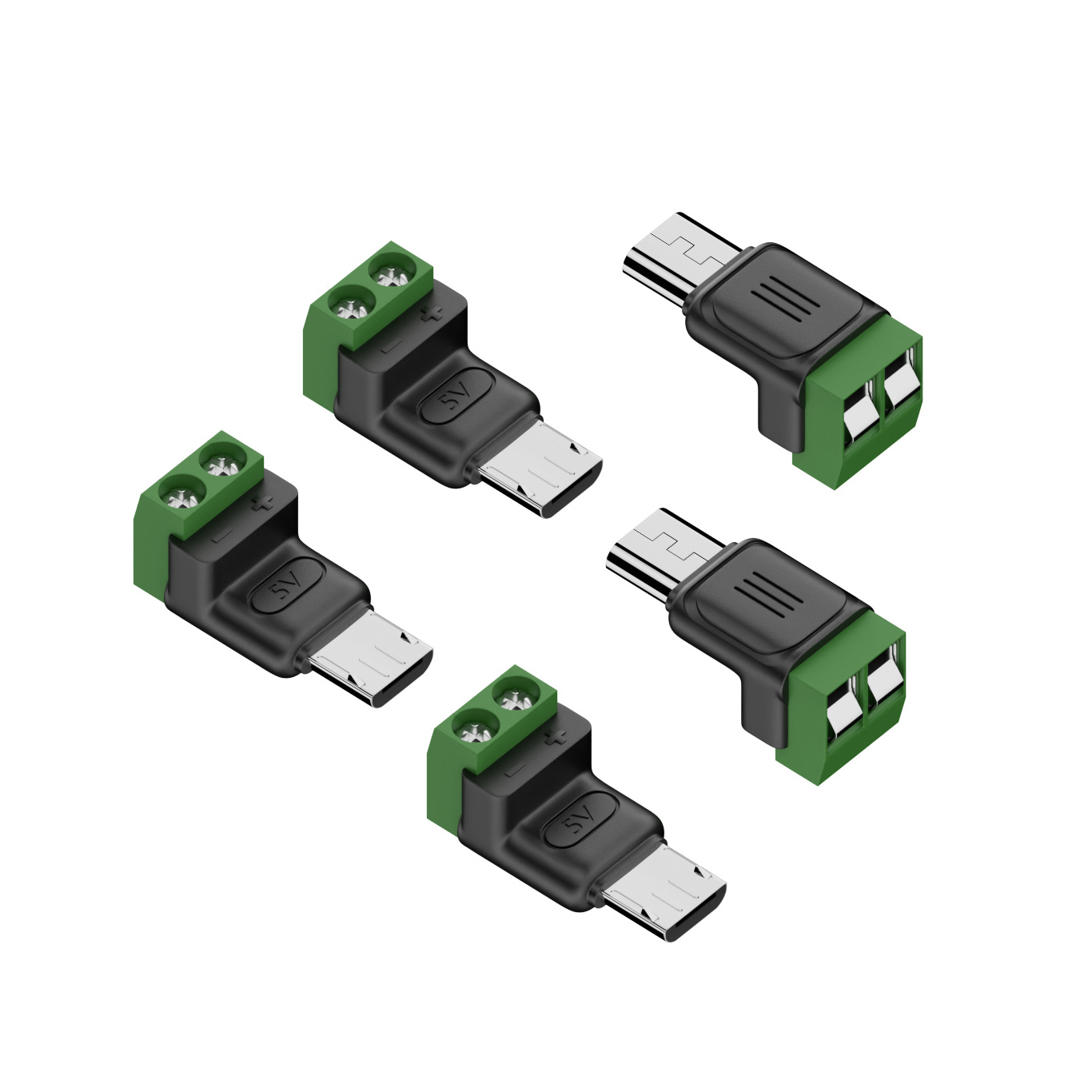 Screw Terminal Block - 5 adet 2-Pin vidalı terminal mikro