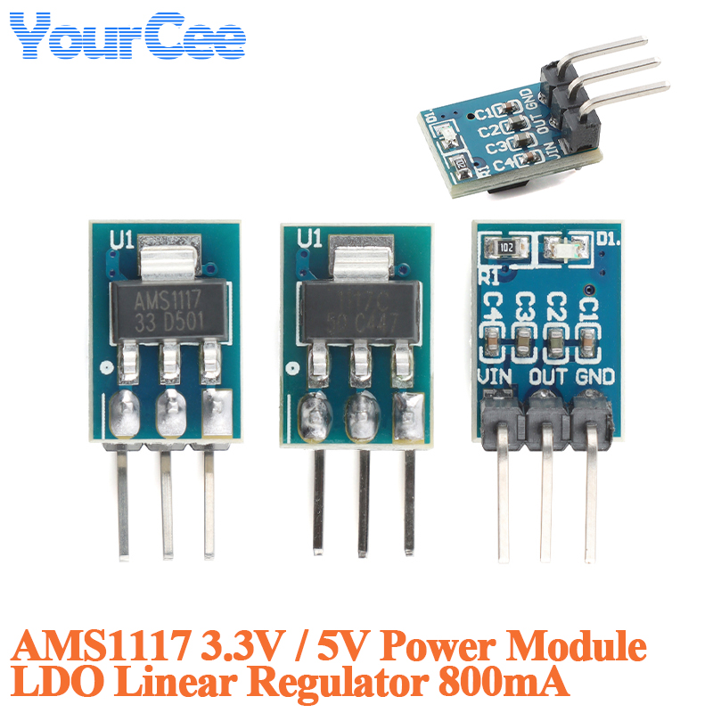 Ams1117 Module - 20 adet/1 adet AMS1117 3.3V 5V