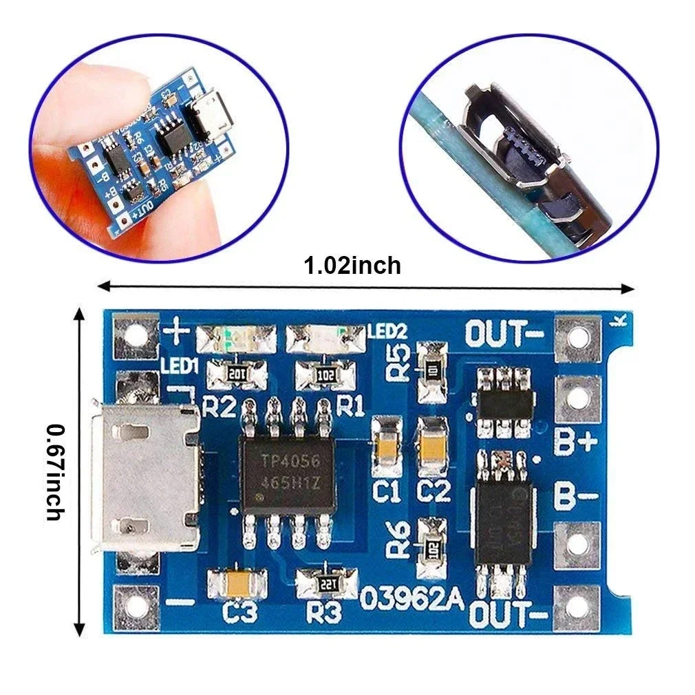 1-20 Adet Tip-C/Mikro/Mini USB - Li Ion Charger Module incelemesi ve fiyatı